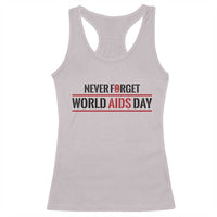 World AIDS Day Never Forget Racerback Tank Top Red Ribbon Support Gift - Wonder Print Shop
