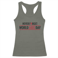 World AIDS Day Never Forget Racerback Tank Top Red Ribbon Support Gift - Wonder Print Shop