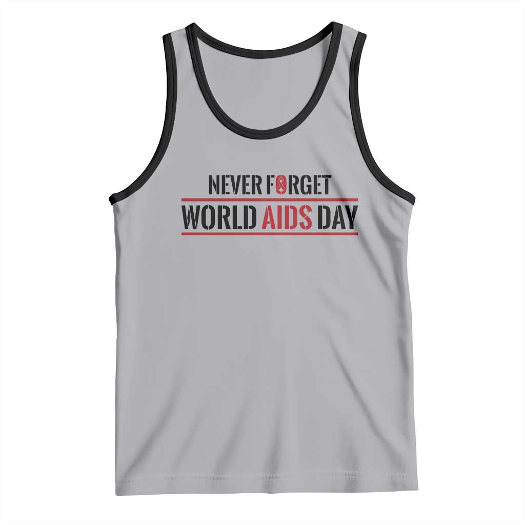 World AIDS Day Never Forget Tank Top Red Ribbon Support Gift - Wonder Print Shop