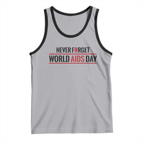 World AIDS Day Never Forget Tank Top Red Ribbon Support Gift - Wonder Print Shop