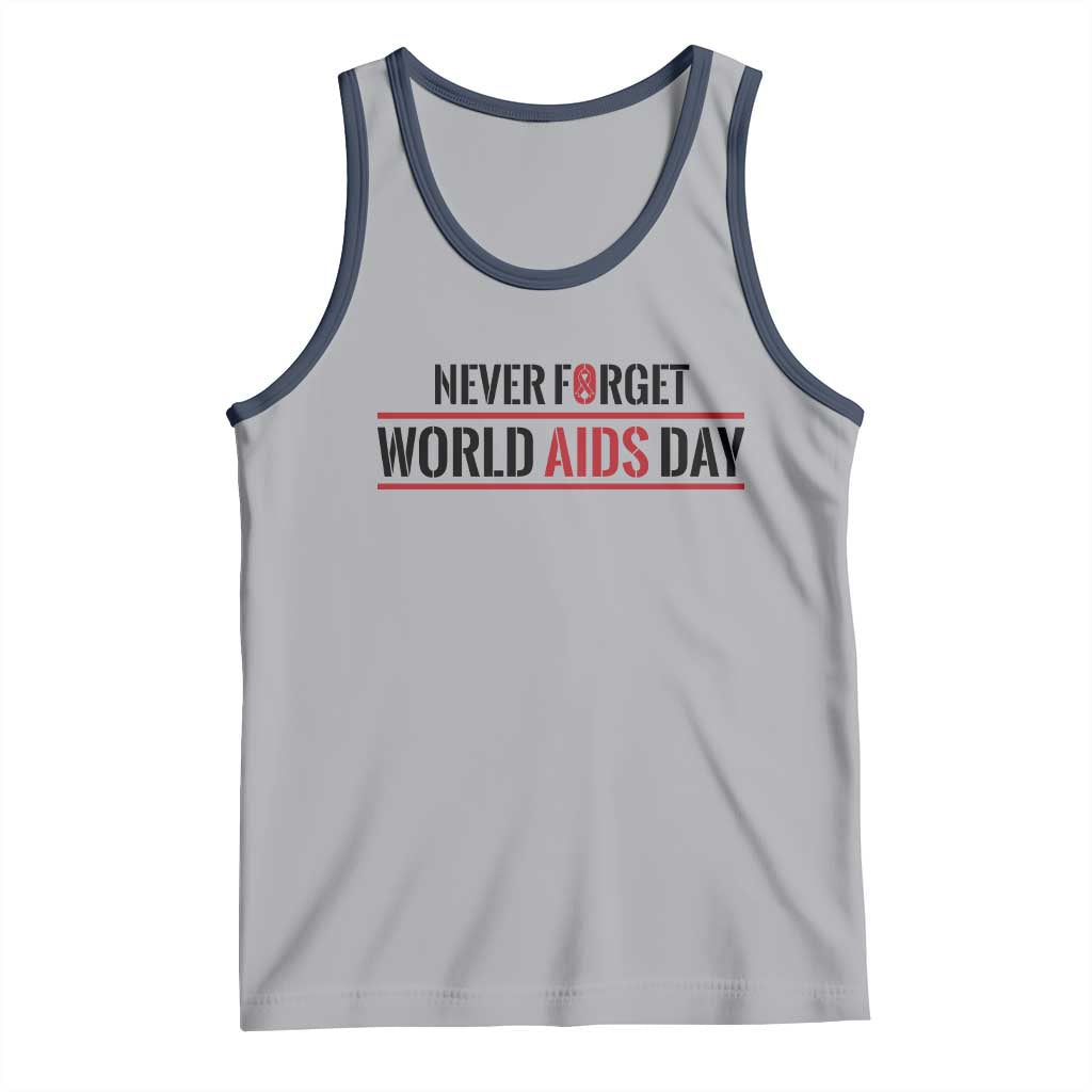 World AIDS Day Never Forget Tank Top Red Ribbon Support Gift - Wonder Print Shop