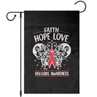 Red Ribbon Faith Hope Love Garden Flag World AIDS Day Gift - Wonder Print Shop