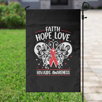 Red Ribbon Faith Hope Love Garden Flag World AIDS Day Gift - Wonder Print Shop