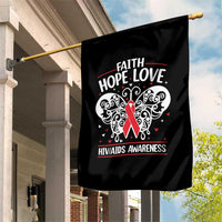 Red Ribbon Faith Hope Love Garden Flag World AIDS Day Gift - Wonder Print Shop