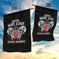 Red Ribbon Faith Hope Love Garden Flag World AIDS Day Gift - Wonder Print Shop