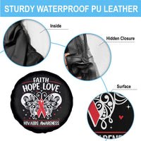Red Ribbon Faith Hope Love Spare Tire Cover World AIDS Day Gift - Wonder Print Shop