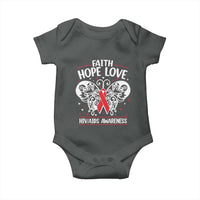 Red Ribbon Faith Hope Love Baby Onesie World AIDS Day Gift - Wonder Print Shop