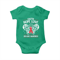 Red Ribbon Faith Hope Love Baby Onesie World AIDS Day Gift - Wonder Print Shop