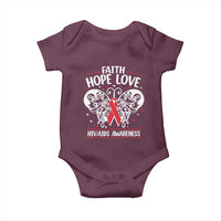 Red Ribbon Faith Hope Love Baby Onesie World AIDS Day Gift - Wonder Print Shop