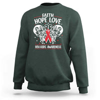 Red Ribbon Faith Hope Love Sweatshirt World AIDS Day Gift - Wonder Print Shop