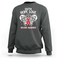 Red Ribbon Faith Hope Love Sweatshirt World AIDS Day Gift - Wonder Print Shop