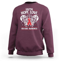 Red Ribbon Faith Hope Love Sweatshirt World AIDS Day Gift - Wonder Print Shop