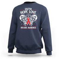 Red Ribbon Faith Hope Love Sweatshirt World AIDS Day Gift - Wonder Print Shop