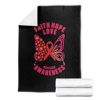 Faith Hope Love HIV Butterfly Throw Blanket Awareness Month Gift - Wonder Print Shop