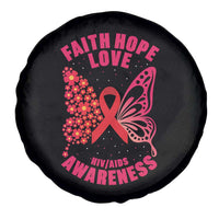 Faith Hope Love HIV Butterfly Spare Tire Cover Awareness Month Gift - Wonder Print Shop