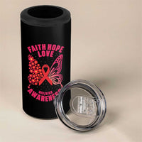Faith Hope Love HIV Butterfly 4 in 1 Can Cooler Tumbler Awareness Month Gift - Wonder Print Shop