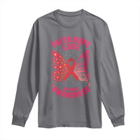 Faith Hope Love HIV Butterfly Long Sleeve Shirt Awareness Month Gift - Wonder Print Shop