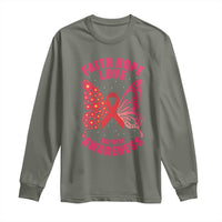 Faith Hope Love HIV Butterfly Long Sleeve Shirt Awareness Month Gift - Wonder Print Shop