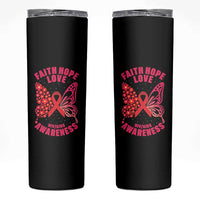 Faith Hope Love HIV Butterfly Skinny Tumbler Awareness Month Gift - Wonder Print Shop