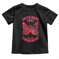 Faith Hope Love HIV Butterfly Toddler T Shirt Awareness Month Gift - Wonder Print Shop