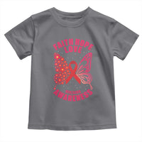 Faith Hope Love HIV Butterfly Toddler T Shirt Awareness Month Gift - Wonder Print Shop