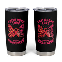Faith Hope Love HIV Butterfly Tumbler Cup Awareness Month Gift - Wonder Print Shop