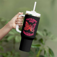 Faith Hope Love HIV Butterfly Tumbler With Handle Awareness Month Gift - Wonder Print Shop