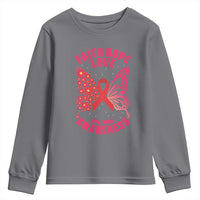 Faith Hope Love HIV Butterfly Youth Sweatshirt Awareness Month Gift - Wonder Print Shop