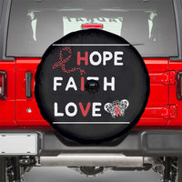 Faith Hope Love HIV AIDS Awareness Spare Tire Cover Hope Strength Empowerment Gift - Wonder Print Shop