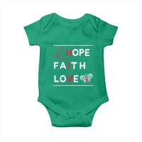 Faith Hope Love HIV AIDS Awareness Baby Onesie Hope Strength Empowerment Gift - Wonder Print Shop