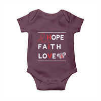 Faith Hope Love HIV AIDS Awareness Baby Onesie Hope Strength Empowerment Gift - Wonder Print Shop