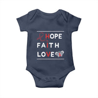 Faith Hope Love HIV AIDS Awareness Baby Onesie Hope Strength Empowerment Gift - Wonder Print Shop