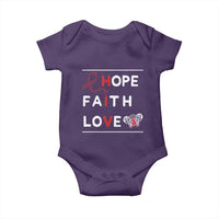 Faith Hope Love HIV AIDS Awareness Baby Onesie Hope Strength Empowerment Gift - Wonder Print Shop