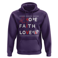 Faith Hope Love HIV AIDS Awareness Hoodie Hope Strength Empowerment Gift - Wonder Print Shop