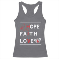 Faith Hope Love HIV AIDS Awareness Racerback Tank Top Hope Strength Empowerment Gift - Wonder Print Shop