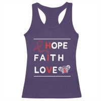 Faith Hope Love HIV AIDS Awareness Racerback Tank Top Hope Strength Empowerment Gift - Wonder Print Shop