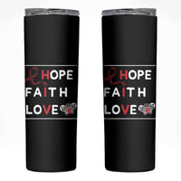 Faith Hope Love HIV AIDS Awareness Skinny Tumbler Hope Strength Empowerment Gift - Wonder Print Shop