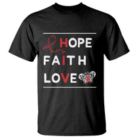 Faith Hope Love HIV AIDS Awareness T Shirt Hope Strength Empowerment Gift - Wonder Print Shop