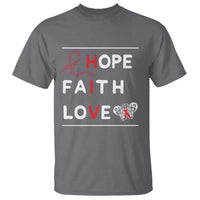 Faith Hope Love HIV AIDS Awareness T Shirt Hope Strength Empowerment Gift - Wonder Print Shop