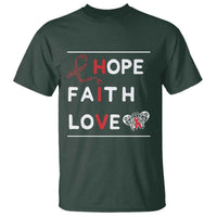 Faith Hope Love HIV AIDS Awareness T Shirt Hope Strength Empowerment Gift - Wonder Print Shop