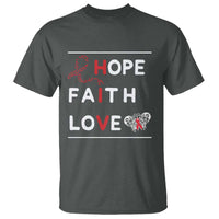 Faith Hope Love HIV AIDS Awareness T Shirt Hope Strength Empowerment Gift - Wonder Print Shop