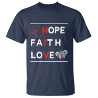 Faith Hope Love HIV AIDS Awareness T Shirt Hope Strength Empowerment Gift - Wonder Print Shop