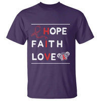 Faith Hope Love HIV AIDS Awareness T Shirt Hope Strength Empowerment Gift - Wonder Print Shop