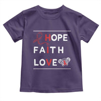 Faith Hope Love HIV AIDS Awareness Toddler T Shirt Hope Strength Empowerment Gift - Wonder Print Shop
