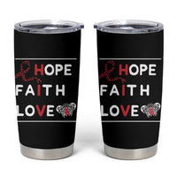 Faith Hope Love HIV AIDS Awareness Tumbler Cup Hope Strength Empowerment Gift - Wonder Print Shop