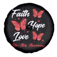 Faith Hope Love HIV AIDS Awareness Butterfly Gift Spare Tire Cover - Wonder Print Shop