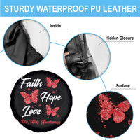 Faith Hope Love HIV AIDS Awareness Butterfly Gift Spare Tire Cover - Wonder Print Shop