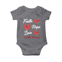 Faith Hope Love HIV AIDS Awareness Butterfly Gift Baby Onesie - Wonder Print Shop