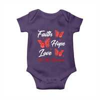Faith Hope Love HIV AIDS Awareness Butterfly Gift Baby Onesie - Wonder Print Shop