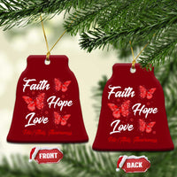 Faith Hope Love HIV AIDS Awareness Butterfly Gift Ceramic Ornament - Wonder Print Shop